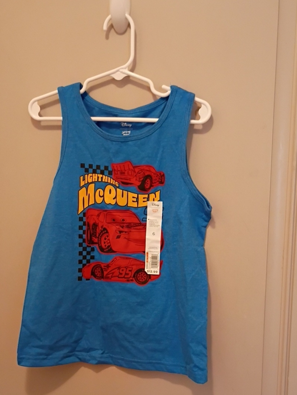 Disney Jumping Beans Lightening Mcqueen Tank Top Boy's Size 6